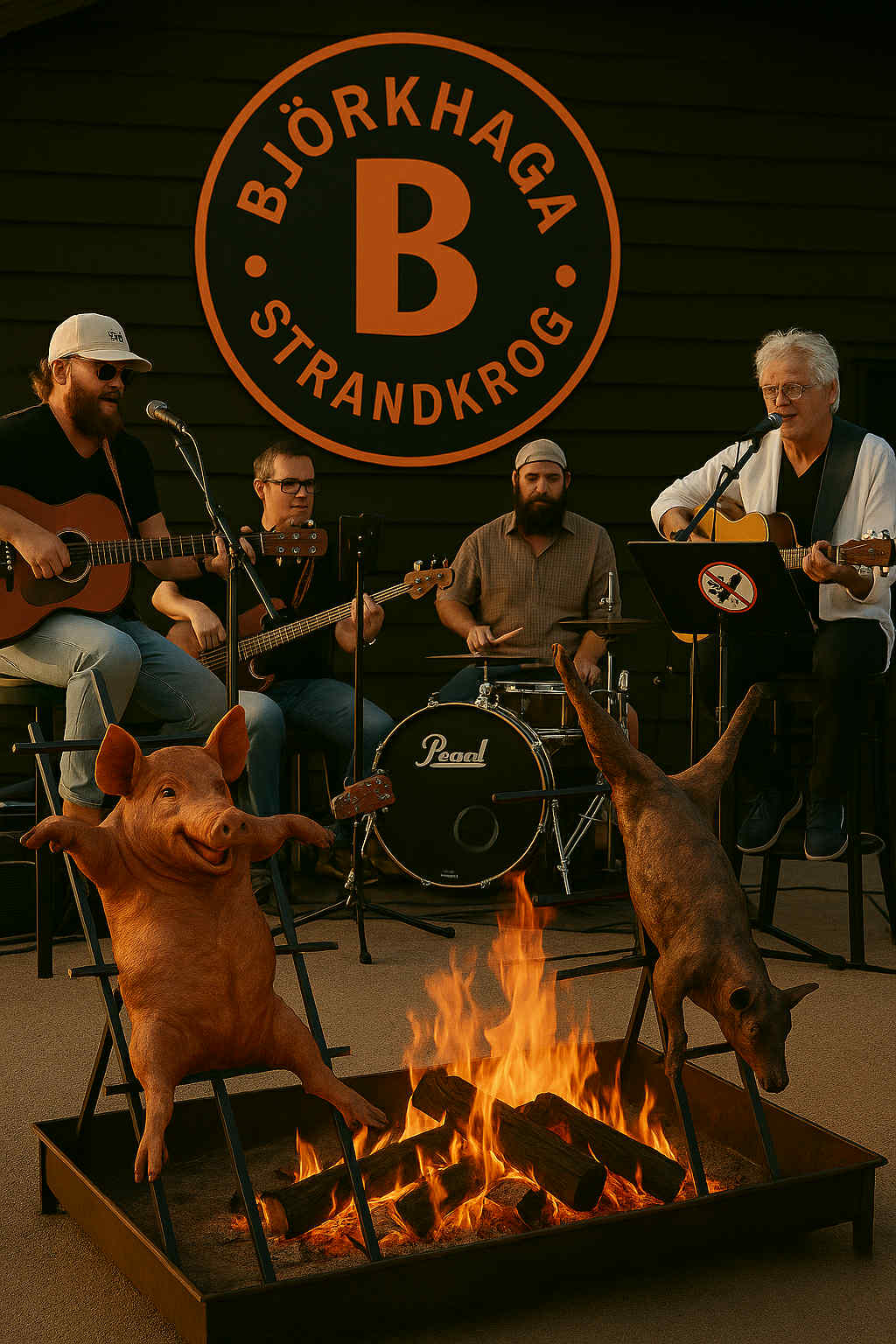 Gotländsk Gris & Lammgrillning Buffé – Livemusik med coverbandet aNaMMa!